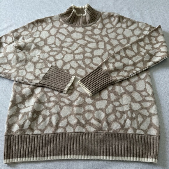 Vineyard Vines Jacquard Mockneck Double Knit Wool Cashmere Blend Sweater Size S - Picture 10 of 10